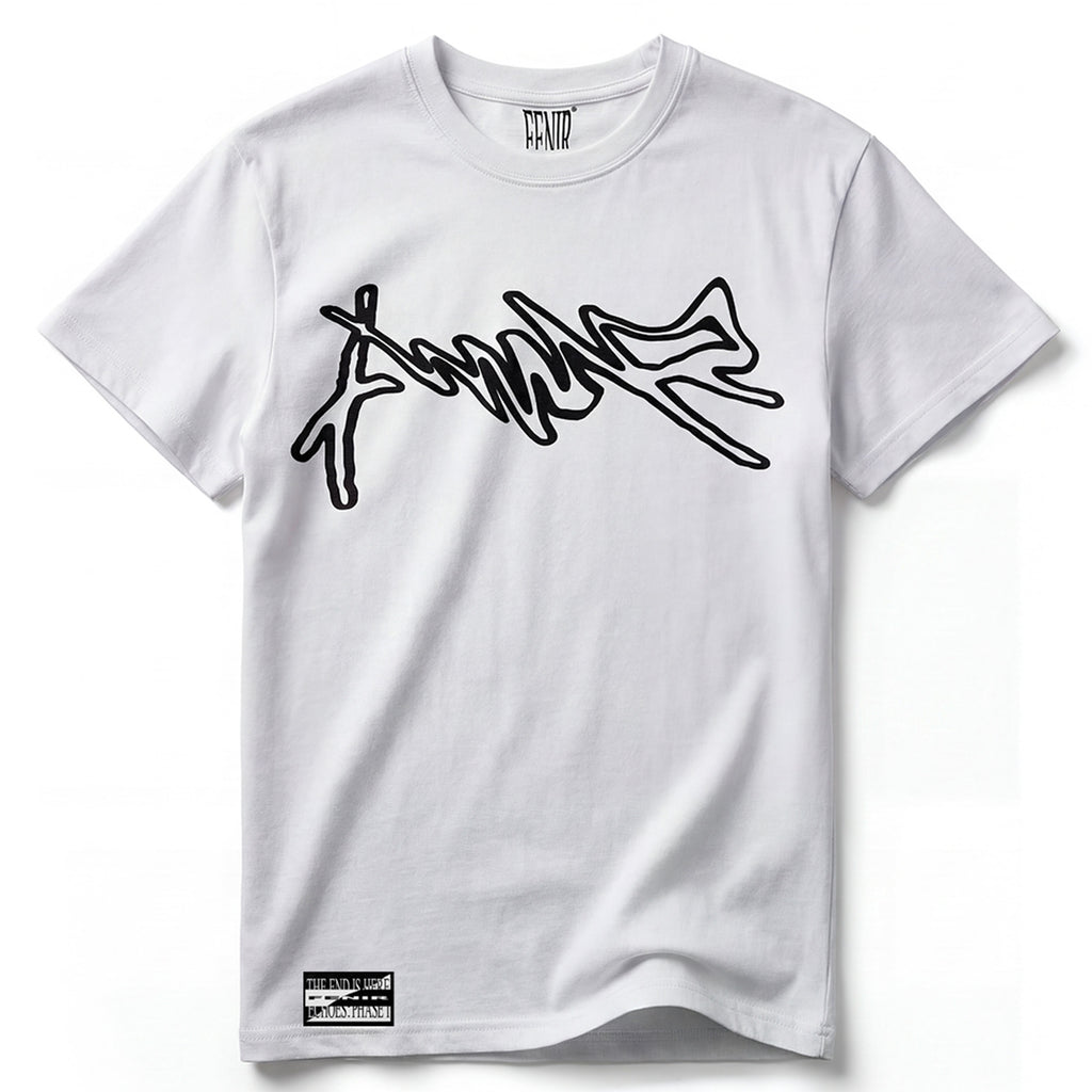 Signature Black on White Graphic T-Shirt