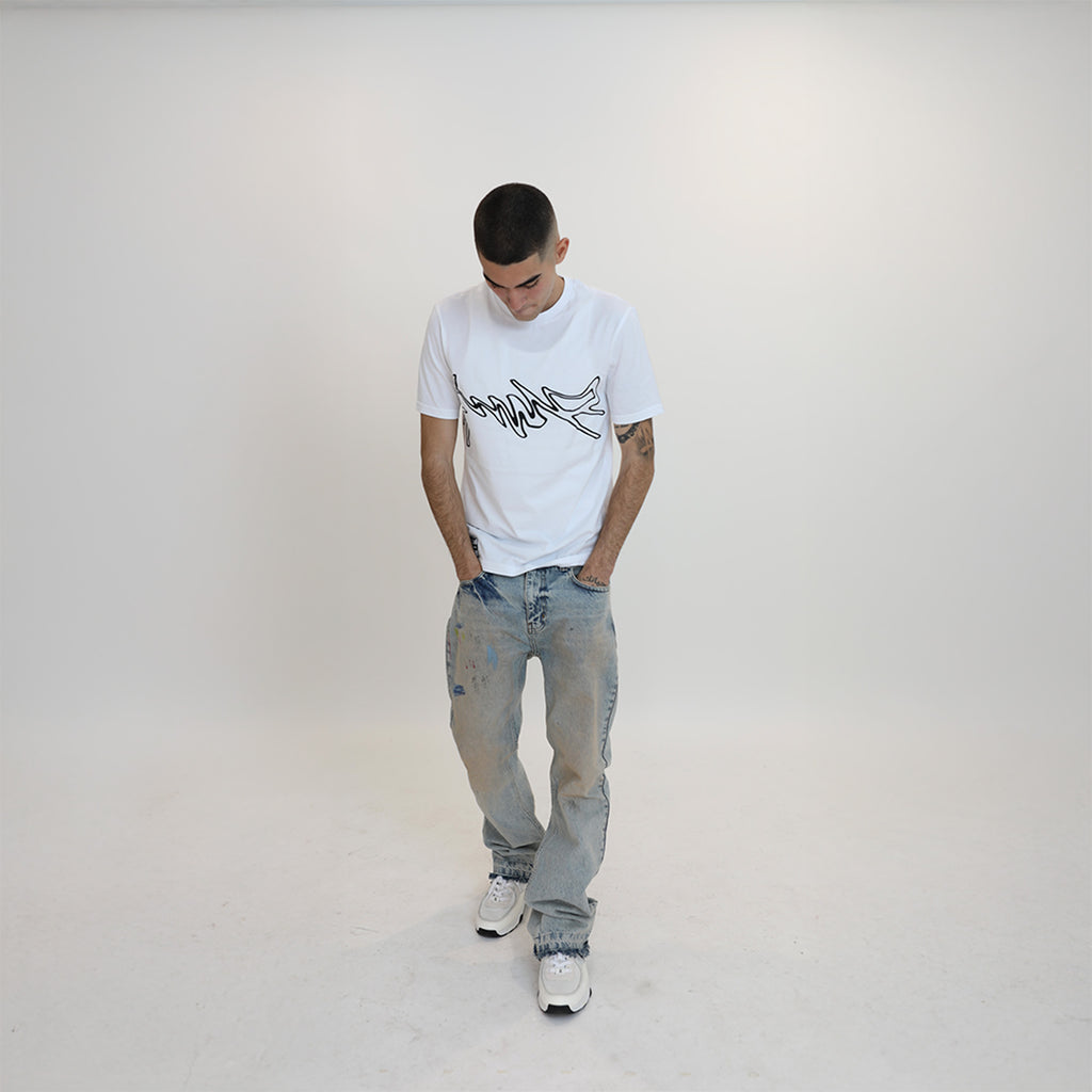 Signature Black on White Graphic T-Shirt