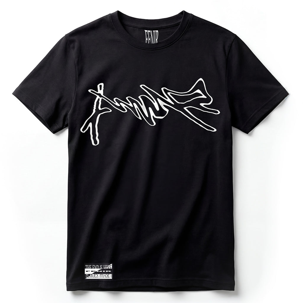 SIGNATURE WHITE ON BLACK TEE