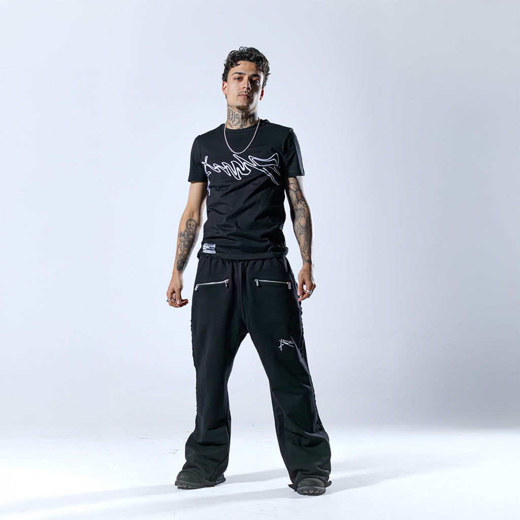 SIGNATURE WHITE ON BLACK TEE